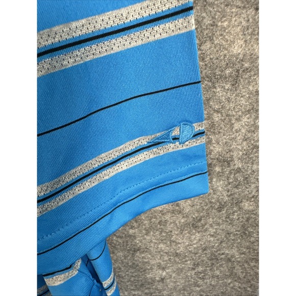 New Grand Slam Polo Golf Shirt Performance Men's 4XB Big & Tall Blue Striped - Picture 4 of 8